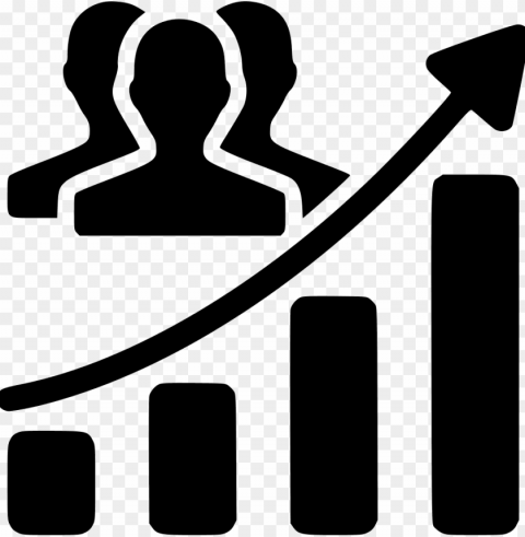 audience growth chart svg icon - audience growth icon PNG with no background free download