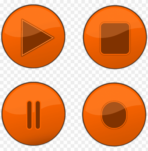 audio clipart audio recording - play and pause button Isolated Artwork on Transparent Background