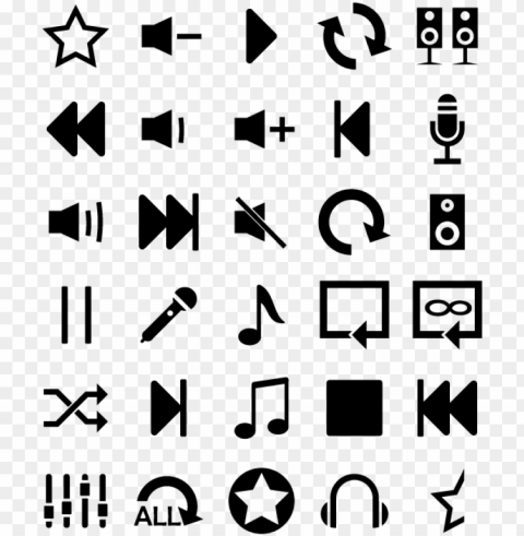 audio track icon - audio icons Transparent PNG Isolated Illustration