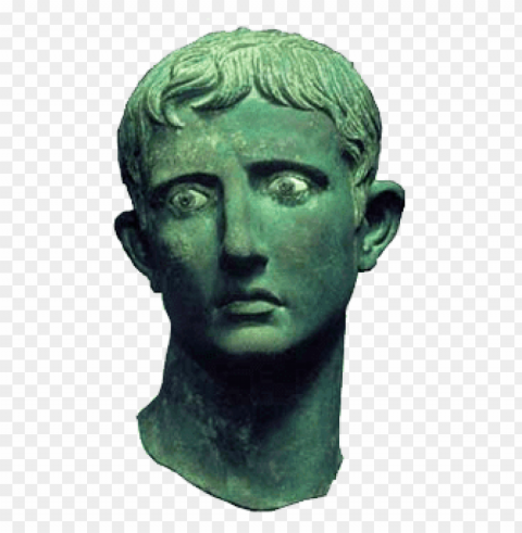 augustus bust Isolated Graphic on Clear Transparent PNG