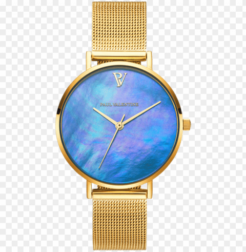 aul valentine watch blue seashell Isolated Illustration in Transparent PNG