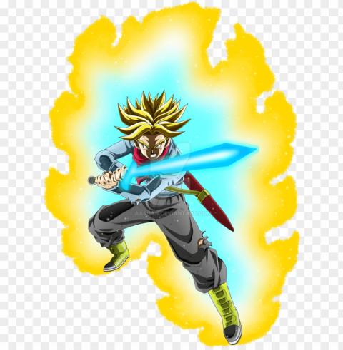 aura drawing rage - trunks super saiyan rage ClearCut Background Isolated PNG Design