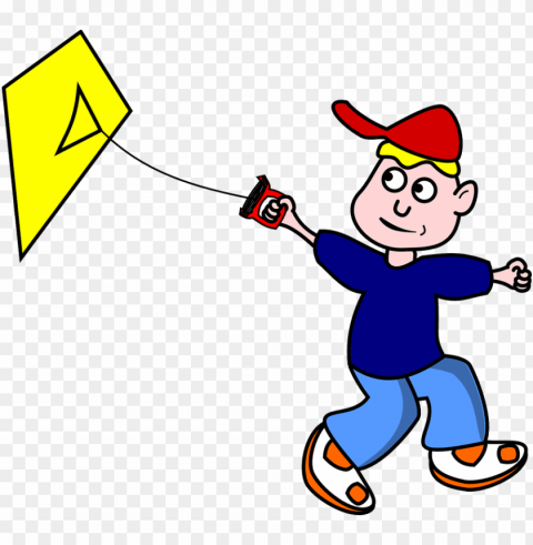 Aus Südost Bei Hochsommerlicher Temperatur Lockte Die - Cartoon Flying A Kite Transparent PNG Download