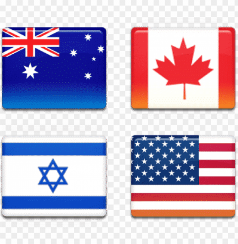 australia canada israel usa flags - india us and israel PNG files with transparent backdrop