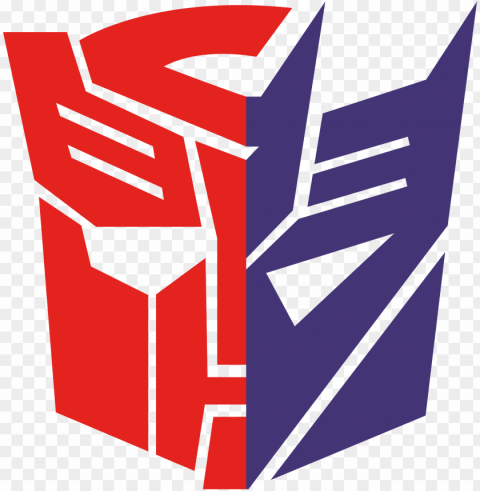 autobot decepticon symbol Isolated Design on Clear Transparent PNG