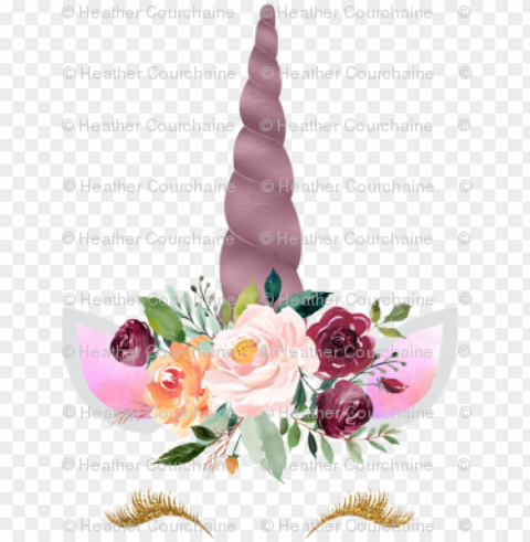 autumn watercolor floral unicorn 3x4 back - personalised tote bag floral tote bag bridesmaid Free transparent PNG