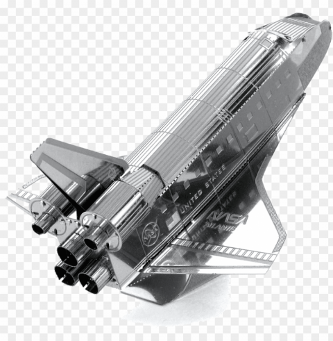 ave espacial 3d - metal earth 3d laser cut model - space shuttle enterprise Isolated Design Element on Transparent PNG