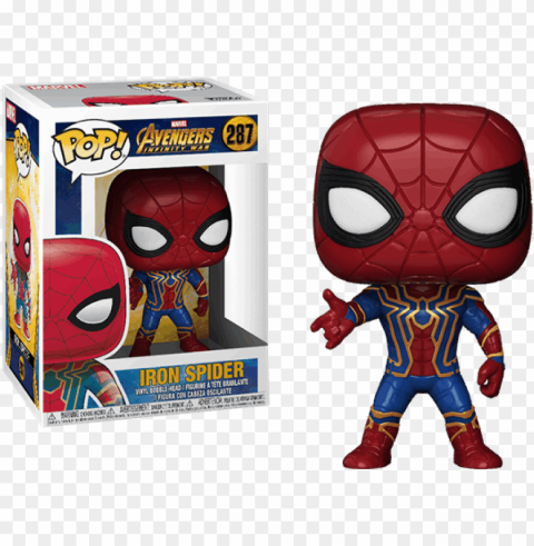 avengers infinity war -iron spider - iron spider man funko pops PNG transparent design