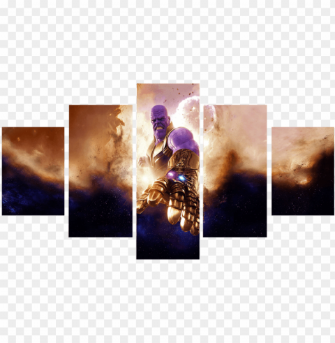 avengers thanos with all infinity stones - infinity war thanos PNG isolated