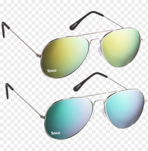 aviator sunglasses - 100 branded sunglasses - color mirrored aviator sunglasses HighResolution Isolated PNG Image