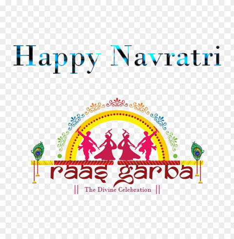avratri download image - happy navratri text CleanCut Background Isolated PNG Graphic