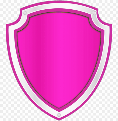 aw patrol pink shield PNG Image Isolated on Clear Backdrop