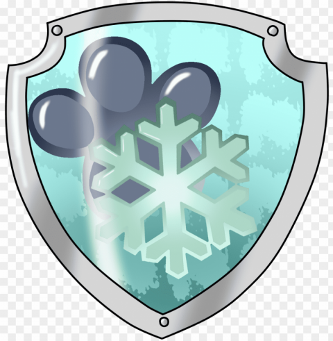 aw patrol shield - paw patrol mission paw logo Transparent PNG Isolated Object with Detail