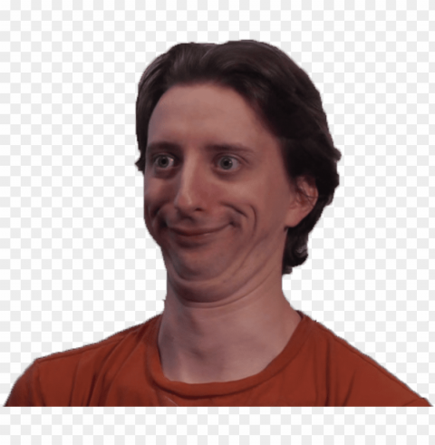 awkward seal human incarnation - projared funny face PNG with Clear Isolation on Transparent Background