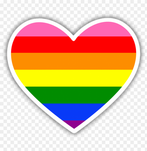 ay pride rainbow flag heart sticker - pride sticker Isolated Design on Clear Transparent PNG