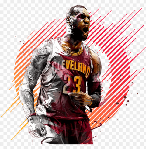 ba 2k19 mt - lebron james Transparent PNG Isolated Graphic Detail