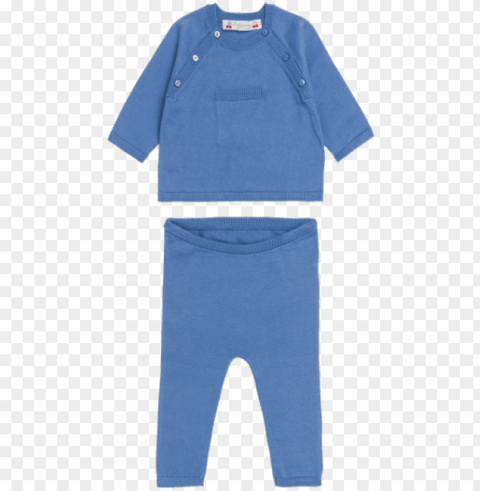 babies' cotton onesie medium blue - one-piece garment Isolated Character in Clear Background PNG