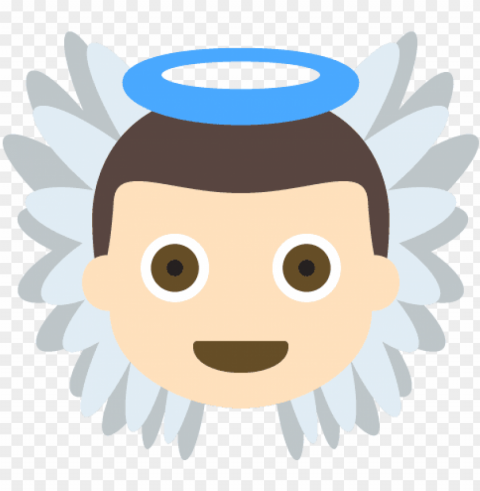 baby angel light skin tone emoji emot vector icon - emojis angelitos PNG with no cost
