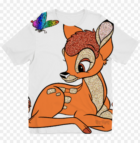 baby bambi sublimation kids t-shirt - bambi Transparent Background PNG Isolation