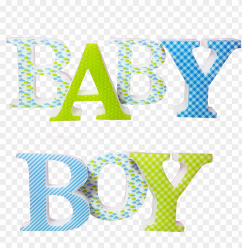 baby boy 3d letters candle model - baby shower boy Isolated Icon on Transparent PNG