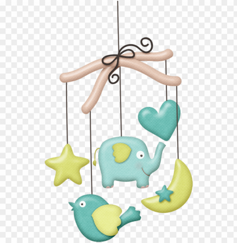 baby boy - cartoon baby toy mobile clipart Isolated Design Element in HighQuality PNG