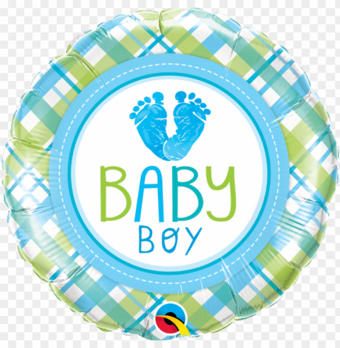 baby boy feet balloon - qualatex baby boy baby lo feet foil balloo Isolated Object with Transparent Background in PNG