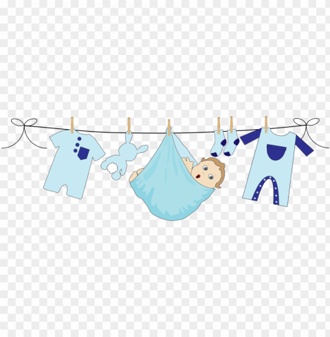 baby clothes line vector download - background baby clipart boy Isolated Subject with Transparent PNG