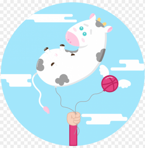 baby cow balloon adobe flat illustration baby cow balloon - cattle High-resolution PNG images with transparency