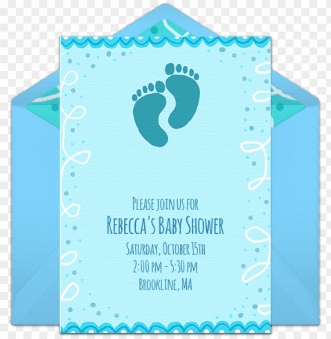 baby feet scribble online invitation - graphic desi Isolated Object with Transparent Background in PNG