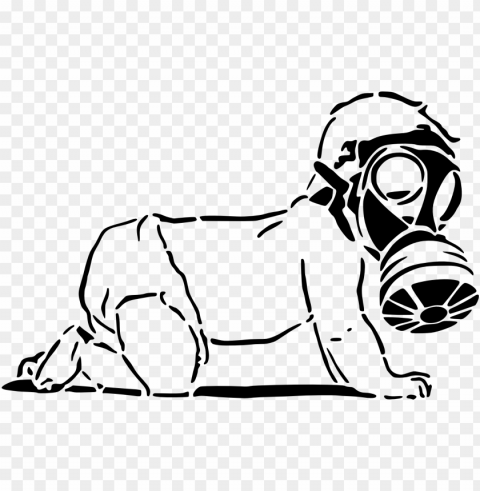 Baby Gas Mask Crawling Infant Free PNG Download