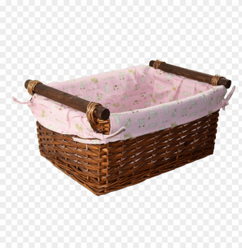 baby girl wicker basket - basket Transparent PNG Isolated Object Design