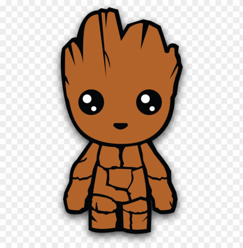 baby groot sticker Isolated Object with Transparency in PNG