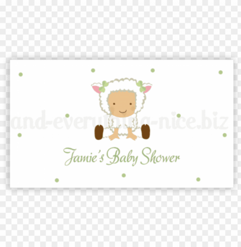 baby lamb sheep favor tags or registry cards - shee PNG artwork with transparency