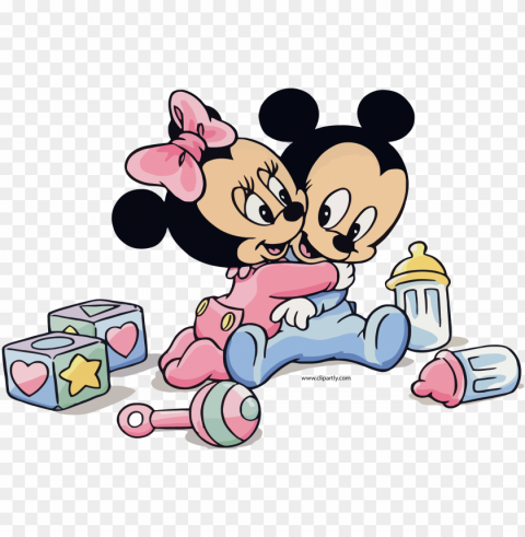 baby minnie and mickey hug clipart - mickey and minnie mouse baby Clear background PNG images diverse assortment
