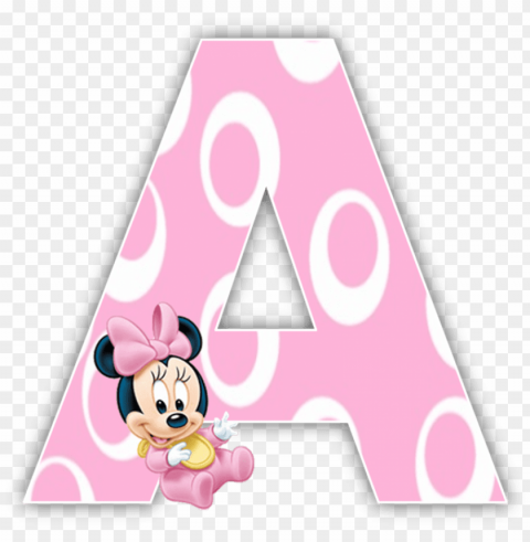 baby minnie mouse 1st birthday party alphabet & numbers - baby minnie mouse alphabet Isolated Item on HighResolution Transparent PNG