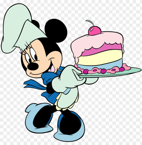 baby minnie mouse clip art png - birthday cake clip art Isolated Artwork on Transparent Background