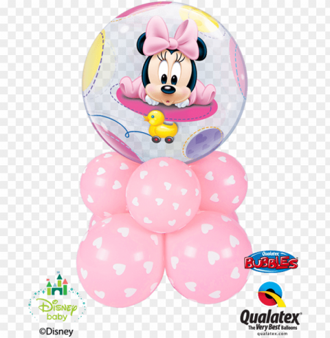 baby minnie super base - 22 single bubble baby minnie - mylar balloons foil Isolated Artwork on HighQuality Transparent PNG