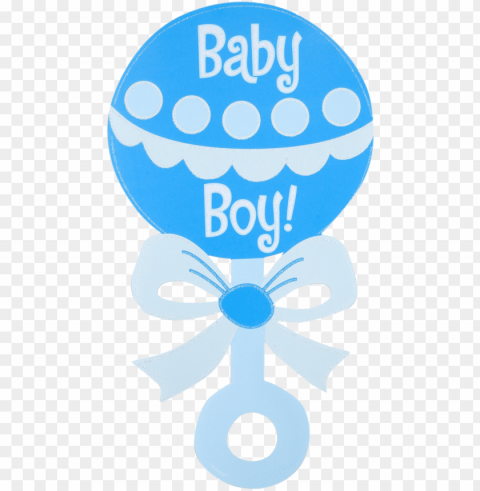 baby rattle download transparent image - boy baby shower cutouts PNG format