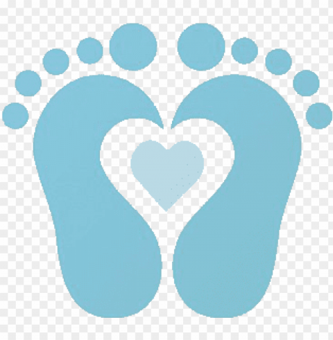baby shower boy - baby feet with heart clip art PNG graphics with clear alpha channel collection