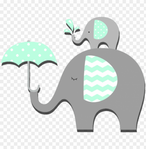 baby shower elephant Transparent PNG Isolated Subject