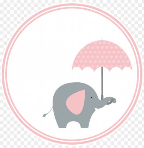 baby shower elephant with umbrella PNG for blog use