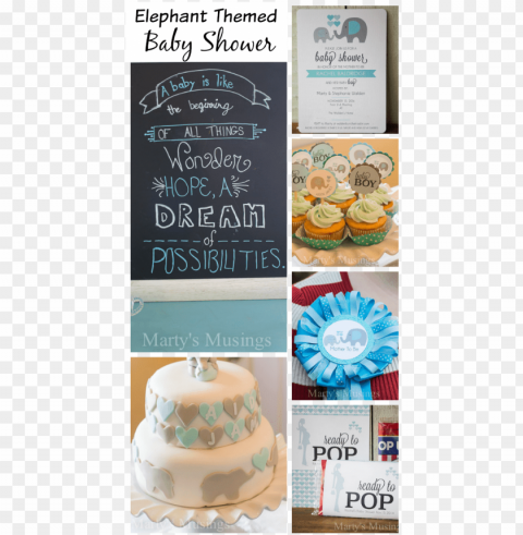 baby shower food names elephant theme Transparent PNG graphics complete collection