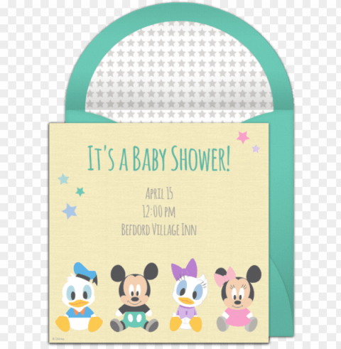 baby shower invite disney Transparent art PNG
