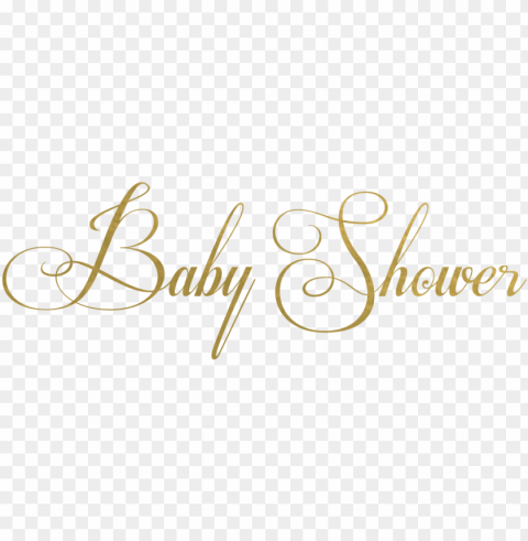 baby shower text - gold baby shower title Free PNG images with transparent layers compilation
