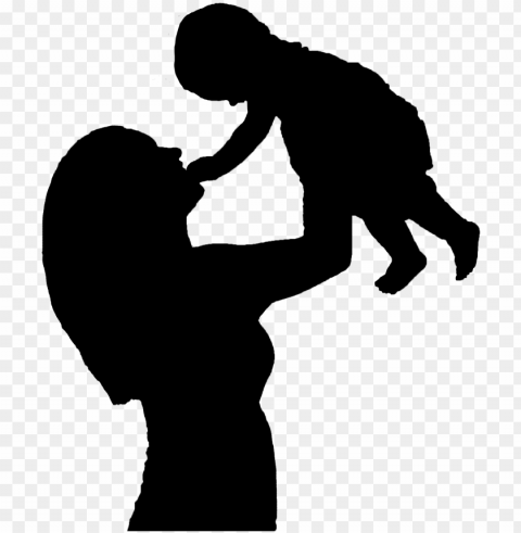 baby silhouette - mom and baby silhouette Isolated PNG Item in HighResolution