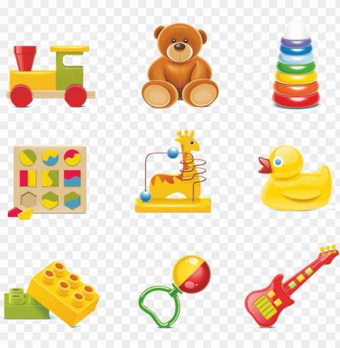 baby vector toy - kids toys clip art Alpha channel transparent PNG