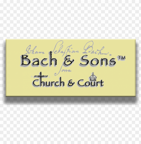 bach and sons church and court logo - calligraphy PNG graphics for free