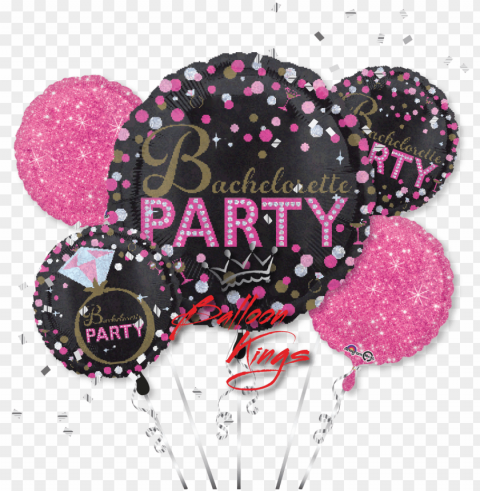 bachelorette sassy party bouquet - bachelorette party anagram balloo PNG without watermark free