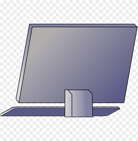 back big image - back of a computer monitor Isolated Element with Clear Background PNG