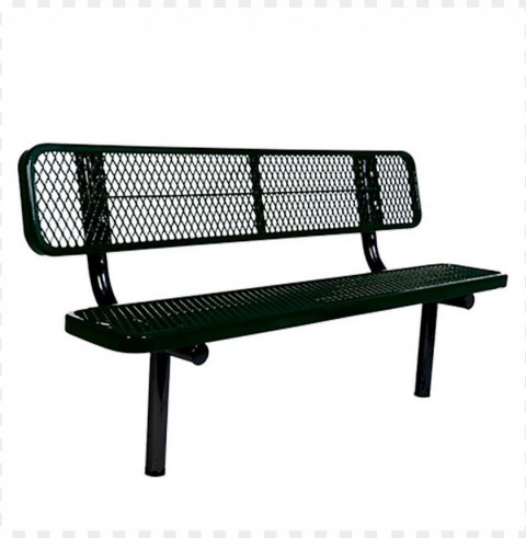 back of park bench Isolated Item on Clear Background PNG